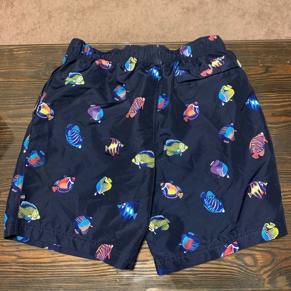 M nautica exotic fish theme novelty print swim trunks shorts. - Picture 2 of 9
